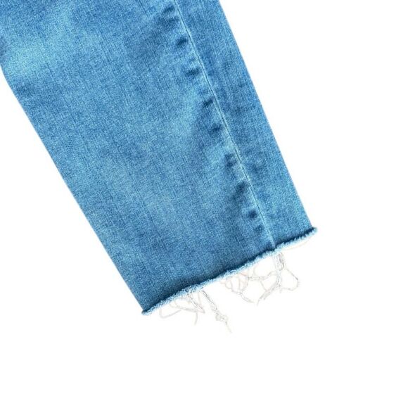 Madewell The Midrise Perfect Vintage Ankle Jean Light Wash Raw Fray Hem Stretchy - Picture 8 of 8